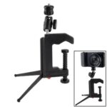 Trípode de abrazadera plegable multifunción portátil para cámara digital con mini tarjeta (negro)