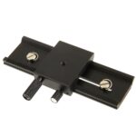 Deslizador de riel de enfoque macro de 2 vías Placa de cabezal de trípode de tipo largo (negro) - Imagen 4
