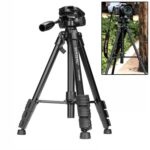 Trípode de cámara YUNTENG con cabezal de amortiguación tridimensional (VCT-690RM) (negro)