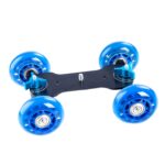 DEBO Cámara de primera generación Camión / Mesa de piso Video Slider Track Dolly Car para cámara DSLR / Videocámaras (Azul) - Imagen 2