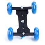 DEBO Cámara de primera generación Camión / Mesa de piso Video Slider Track Dolly Car para cámara DSLR / Videocámaras (Azul) - Imagen 3