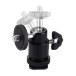 Cabezas de trípode de zapata de aleación de aluminio, adaptador de tornillo macho de 1/4 de pulgada - Imagen 3