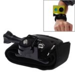 Correa para el brazo o la muñeca GP110 + soporte de conector para GoPro, Insta360, DJI y otras cámaras de acción (negro)