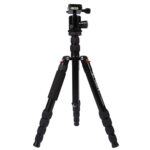 Triopo MT-2805C Trípode de aluminio portátil ajustable con rótula de bola NB-2S para cámara Canon Nikon Sony DSLR, MT-2805C (Black) - Imagen 2