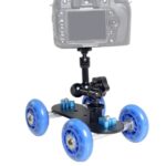 YELANGU YLG0105B Mini cámara a escala Dolly Track Car para cámaras Canon / Nikon / Cámara DSLR