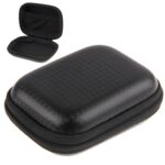 Caja portátil impermeable de fibra de carbono para Gopro Hero9 Black / Hero8 Negro / Hero7 / 6/5/5 Sesiones / 4 Sesión / 4/3 + / 3/2/1, DJI Osmo Acción y otras cámaras deportivas, Tamaño: 8 cm x 6cm x 2.5cm (negro)