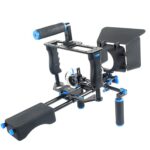 YELANGU YLG1103A-A Soporte de hombro para cámara con asas dobles + Kit estabilizador de jaula para cámara con caja mate para cámara DSLR / cámara de video - Imagen 2