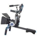 YELANGU YLG1103A-A Soporte de hombro para cámara con asas dobles + Kit estabilizador de jaula para cámara con caja mate para cámara DSLR / cámara de video - Imagen 3