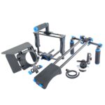 YELANGU YLG1103A-A Soporte de hombro para cámara con asas dobles + Kit estabilizador de jaula para cámara con caja mate para cámara DSLR / cámara de video - Imagen 4