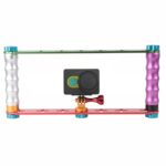 Soporte de montaje de aluminio estabilizador con mango de doble agarre para cámaras deportivas de acción PULUZ Soporte de abrazadera flexible Jaws para GoPro, Insta360, DJI y otras cámaras de acción