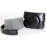 Estuche para cámara de cuero PU estilo retro con correa para Sony RX100 M3 / M4 / M5