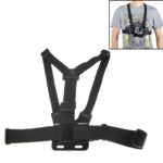 Soporte de correa de hombro con cinturón elástico para el pecho delantero para deportes extremos para GoPro, Insta360, DJI y otras cámaras de acción (negro)