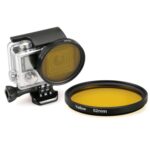 Filtro de lente UV de color circular redondo de 52 mm para GoPro HERO 4/3+, UV Lens (Yellow)