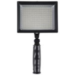LED-187A Luz de video LED de 187 pulgadas para cámara/videocámara y batería de iones de litio NP-F770 de 7,4 V y 4400 mAh, con láminas suaves y filtros amarillos (negro)