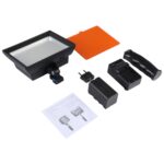 LED-187A Luz de video LED de 187 pulgadas para cámara/videocámara y batería de iones de litio NP-F770 de 7,4 V y 4400 mAh, con láminas suaves y filtros amarillos (negro) - Imagen 5
