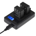 V Pantalla LCD Cargador de baterías dual para GOPRO Hero3 + / 3 (AHDBT-301, AHDBT-302), muestra la capacidad de carga