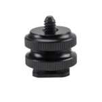Adaptador de tornillo de aleación de aluminio reforzado con zapata de 1/4 de pulgada con tuerca doble para cámaras DSLR, GoPro HERO9 Black / HERO8 Black / 7/6/5/5 Session / 4/3 + / 3/2/1