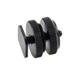 Adaptador de tornillo de aleación de aluminio reforzado con zapata de 1/4 de pulgada con tuerca doble para cámaras DSLR, GoPro HERO9 Black / HERO8 Black / 7/6/5/5 Session / 4/3 + / 3/2/1 - Imagen 3