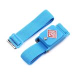 Correa de muñeca con banda de cable de descarga ESD antiestática inalámbrica (azul claro)