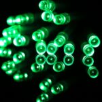 Para fiesta de Navidad, 30 LED, flash de 2 modos, funciona con pilas, 3m Green Light