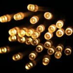 Para fiesta de Navidad, flash de 20 LED de 2 modos, funciona con pilas, 2m Warm White