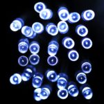 Para fiesta de Navidad, flash de 20 LED de 2 modos, funciona con pilas, 2m  White Light
