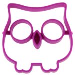 Molde de anillo para freír huevo con forma de búho de dibujos animados Molde de huevo frito de silicona Molde de tortilla (púrpura) - Imagen 3