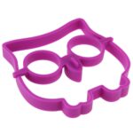 Molde de anillo para freír huevo con forma de búho de dibujos animados Molde de huevo frito de silicona Molde de tortilla (púrpura) - Imagen 4