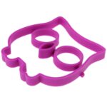 Molde de anillo para freír huevo con forma de búho de dibujos animados Molde de huevo frito de silicona Molde de tortilla (púrpura) - Imagen 5