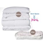 PE + PET Bolsas de compresión de bombeo al vacío grandes / Bolsa Bolsa de polvo con acabado de edredón para ropa, paquete individual - Imagen 4