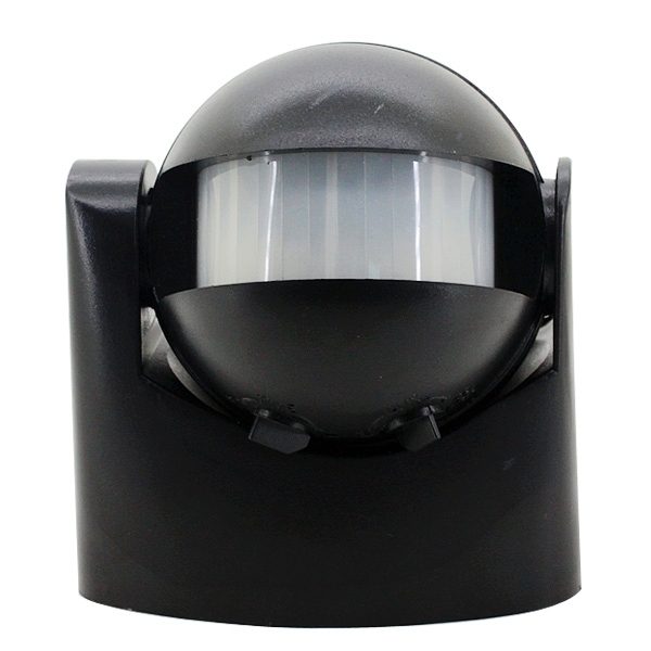 S-HC-2575.jpg Interruptor de sensor de movimiento infrarrojo de 180 grados con distancia de detección de 12 m, 220 V-240 V CA / 50 Hz (negro) - Imagen 1