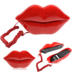 Sexy Red Hot Lips Shape Wire Teléfono con cable (rojo) - Imagen 2