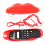 Sexy Red Hot Lips Shape Wire Teléfono con cable (rojo) - Imagen 5