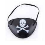5 piezas de accesorios de Halloween, parches de plástico para ojos de pirata, entrega de patrón aleatorio (negro) - Imagen 4