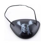 5 piezas de accesorios de Halloween, parches de plástico para ojos de pirata, entrega de patrón aleatorio (negro) - Imagen 5