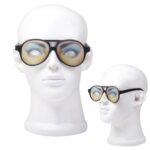 Gafas de plástico divertidas con marco negro (negro)