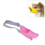 Bozal de silicona con forma de boca de pato lindo para perro mascota, tamaño: S, S  Pink