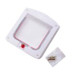 Aleta transparente apta para gatos / perros a pequeña escala, bloqueo universal de 4 vías (blanco) - Imagen 4