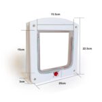 Aleta transparente apta para gatos / perros a pequeña escala, bloqueo universal de 4 vías (blanco) - Imagen 5