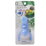 Pelador de cuchillas de cocina de frutas y verduras en forma de hombre con mango de ABS duradero (azul) - Imagen 4