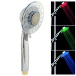 Cabezal de ducha LED de 3 colores (verde / azul / rojo) con detección de temperatura, sin batería - Imagen 2