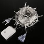 Cadena de luz impermeable, longitud: 10 m, Luz RGB de 100 LED con controlador, efecto de destello / desvanecimiento / persecución, 220 V CA, enchufe de la UE - Imagen 2