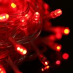 Luz LED 100 con controlador, efecto intermitente/desvanecimiento/persecución, CA 220 V, enchufe de la UE, Red Light