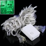100 LED con junta final y controlador de 8 modos de visualización para fiesta de Navidad, CA 110 V, enchufe de EE. UU., 100 LEDs AC 110V(Green Light)