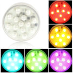 14 LED de luz multicolor con control remoto (plateado)