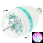 Bombilla LED de luz colorida E27 3W, Lámpara giratoria, 240 lm, CA 85-260 V