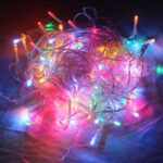 Luz de decoración de cadena de 10 m, Para fiesta de Navidad, 80 LED, luz RGB, funciona con pilas - Imagen 5