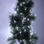 10m Impermeable IP44 Cadena de luz decorativa, Para fiesta de Navidad, 100 LED de luz blanca, con controlador de 8 funciones, 220 V, enchufe para Reino Unido