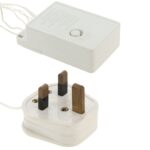 10m Impermeable IP44 Cadena de luz decorativa, Para fiesta de Navidad, 100 LED de luz blanca, con controlador de 8 funciones, 220 V, enchufe para Reino Unido - Imagen 3