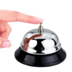 Campana de acero inoxidable para cafetería / bar / cocina llamada de servicio de hotel, QJ125 (plateado)